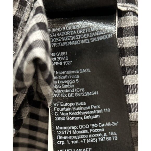 The North Face Mens Black Grey Gingham Button Down Size Small Long Sleeved - Picture 9 of 10